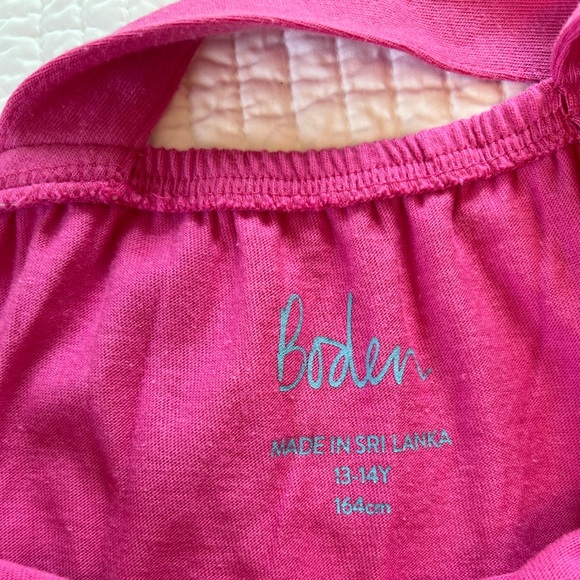 Mini Boden lightweight tank top camisole with crossover straps in pink girls 14 - Picture 3 of 3